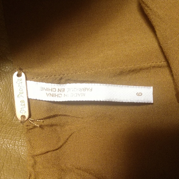 Free People Buckle Up Vegan Mini Skirt Camel Size 6 *As Is* - Picture 4 of 13